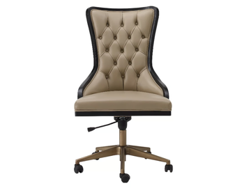 DILAN - Tufted leather chair with castors by A.R. Arredamenti - view 2